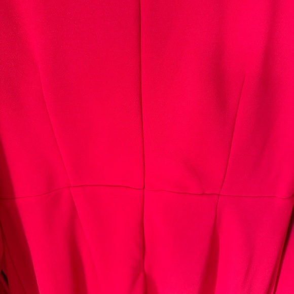 EUC Dillards Julia Jordan Ruched Wrap Dress V-Neck Pinkish Red Sz 12 Worn 1x - Picture 10 of 12